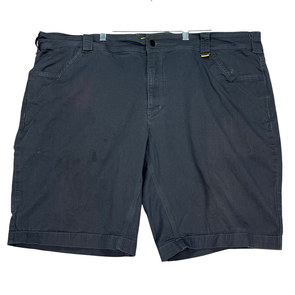 DeWalt Work Shorts Mens 46 Black Utility Stretch Multi-Pocket Flat Front Denim
